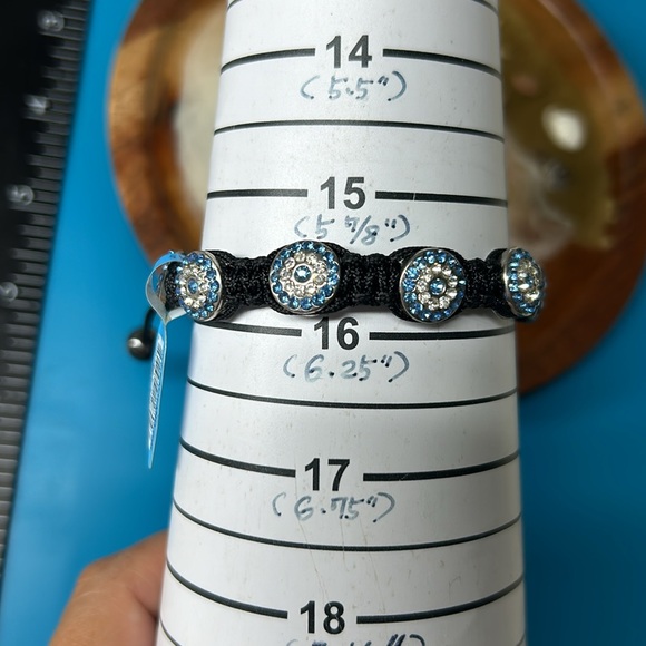 🖤NWT💕Sapphire Crystal Oval Shamballa Bracelet - Picture 10 of 12